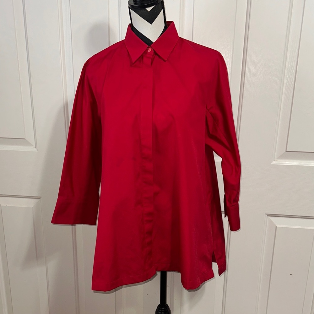 MaxMara Vibrant Red Button Down Shirt